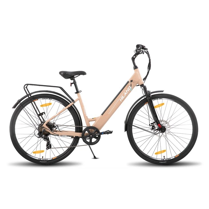 Joykie Hiland 7 Geschwindigkeit 28 -Zoll -Aluminiumrahmen Elektrische Stadtfahrradräder für Erwachsene